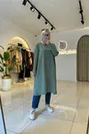 Triko Tunik Mint Yeşili